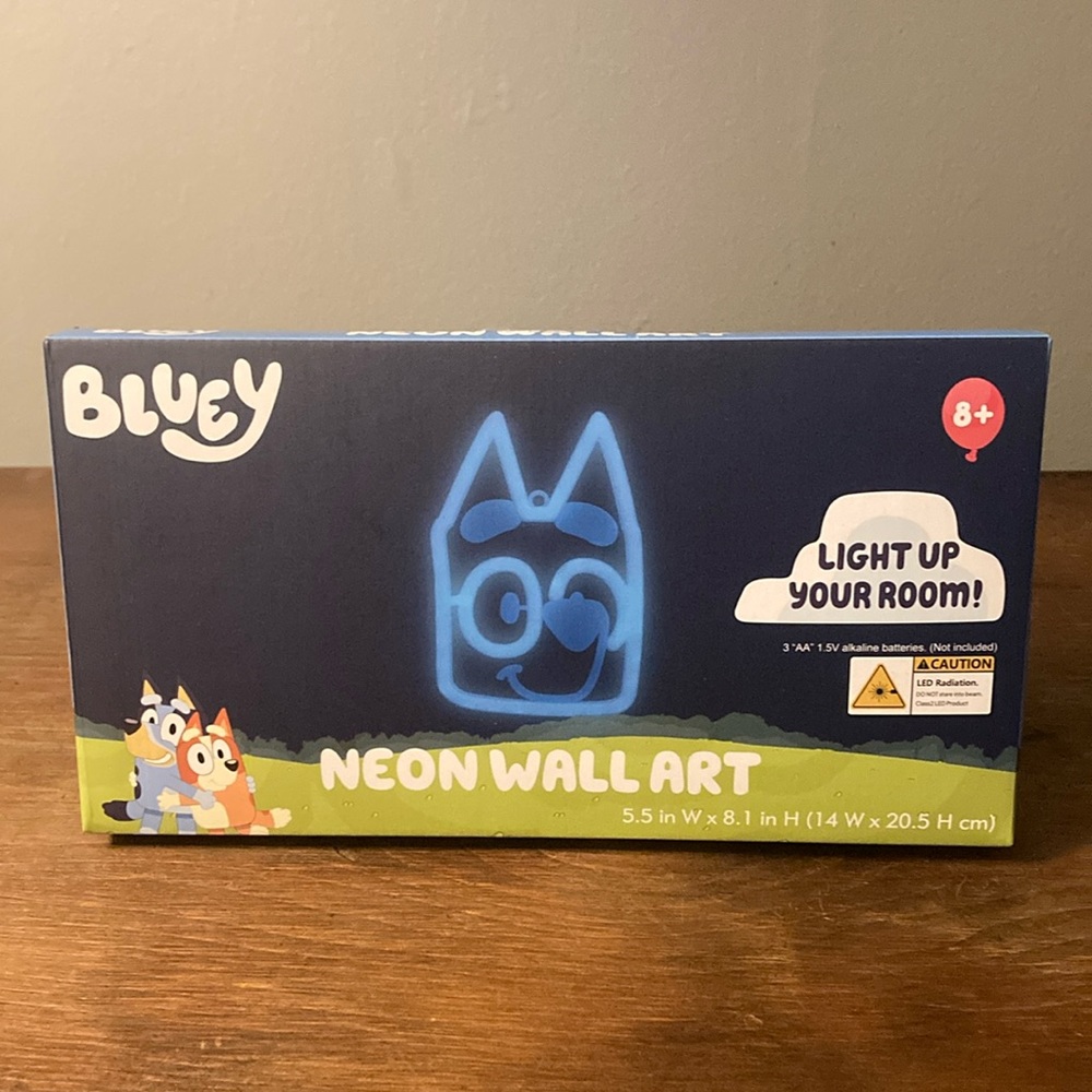 BNIB- Bluey- 🔋Operated- LED Light Up Neon Wall Art Decoration Light